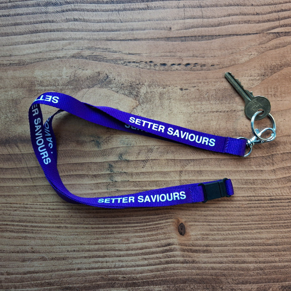 Setter Saviours Neck Lanyard - Purple, Rescue Dog Charity Lanyard