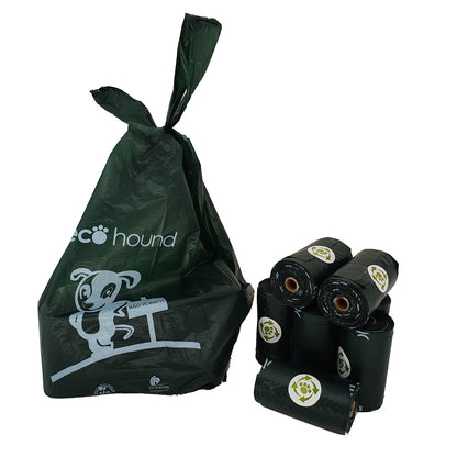 Ecohound Oceanex Dog Poo Bags on a Roll - Eco-Friendly, Tie Handles, 1 Roll of 15 Bags