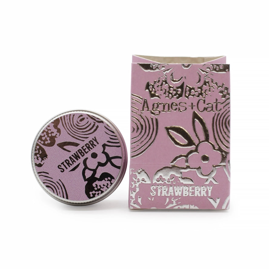 Strawberry Lip Balm - Natural, Vegan & Plastic-Free, Hand-Poured 20ml