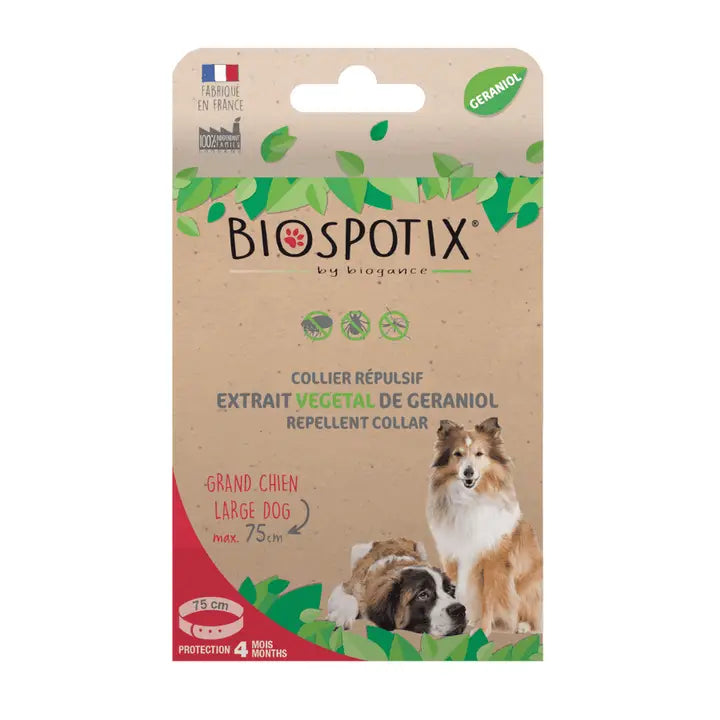 Biospotix Large Dog Flea & Tick Repellent Collar - Natural, Up to 4 Months