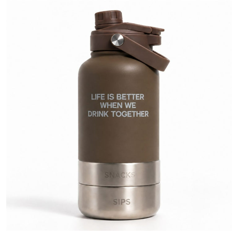 The Bowl Bottle 2.0 - 3-in-1 Dog Travel Water Bottle with Bowls
