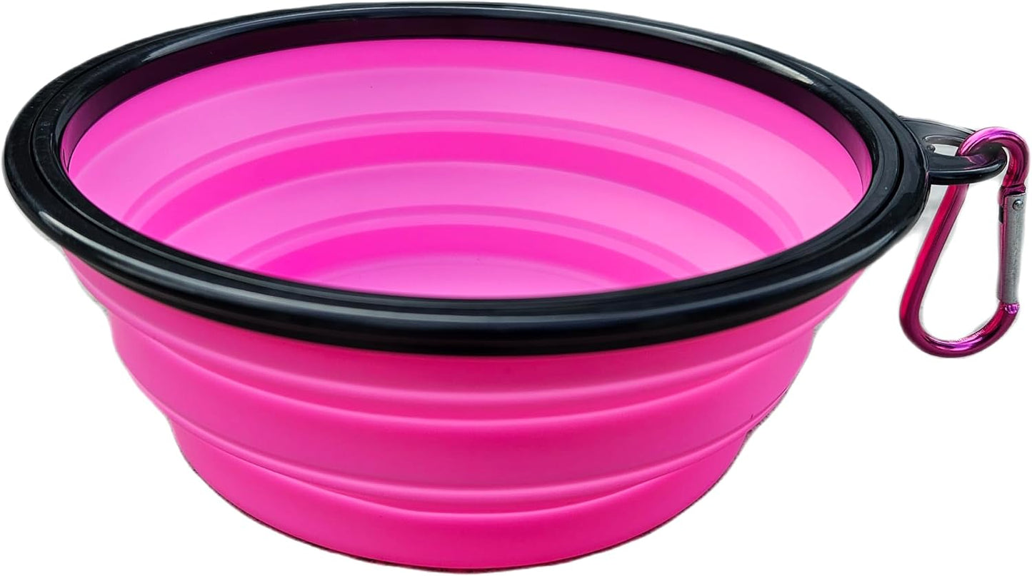 Collapsible Silicone Dog Travel Bowl 1000ml (Large), Foldable & Portable
