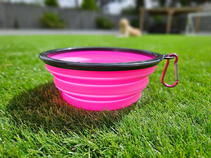 Collapsible Silicone Dog Travel Bowl 1000ml (Large), Foldable & Portable