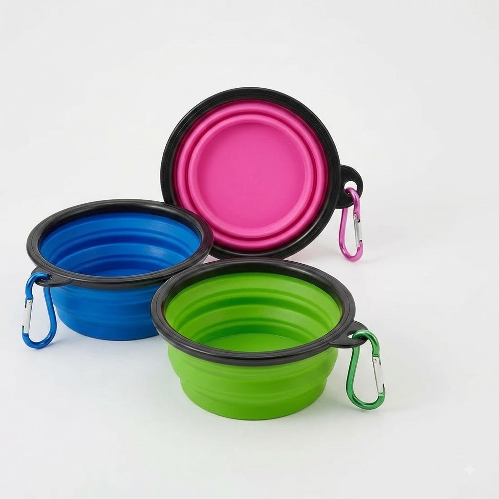 Collapsible Silicone Dog Travel Bowl 350ml (Small), Foldable & Portable