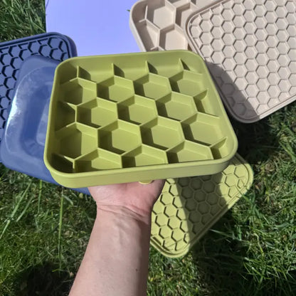 2-in-1 Dual Enrichment Bowl & Lick Mat - Slow Feeder for Dogs