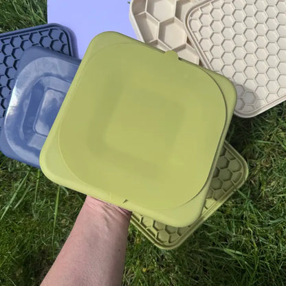 2-in-1 Dual Enrichment Bowl & Lick Mat - Slow Feeder for Dogs