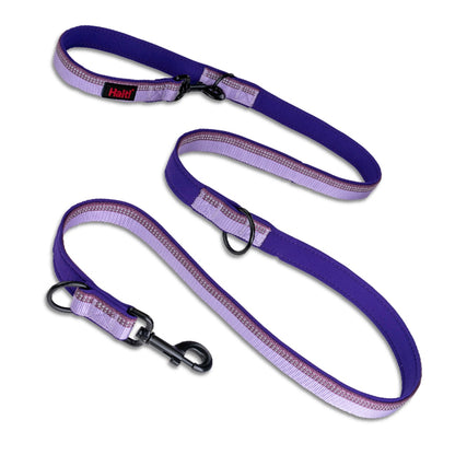 Halti Double-Ended Dog Lead (Large) - 7-in-1 Adjustable Training Lead - Purple