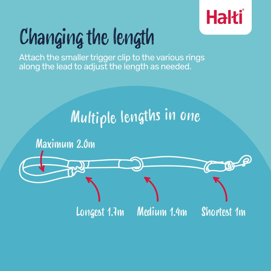 Halti Training Lead (Small) - 7-in-1 Double-Ended No-Pull Lead - Purple