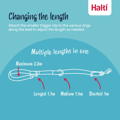 Halti Training Lead (Small) - 7-in-1 Double-Ended No-Pull Lead - Purple
