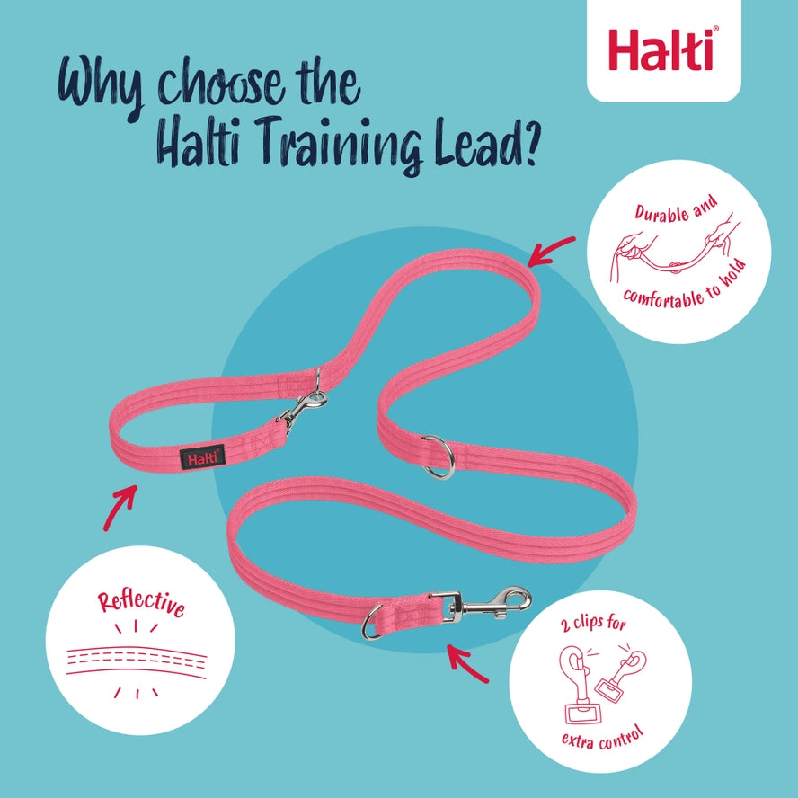 Halti Training Lead (Small) - 7-in-1 Double-Ended No-Pull Lead - Purple