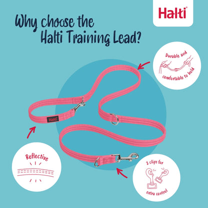 Halti Training Lead (Small) - 7-in-1 Double-Ended No-Pull Lead - Purple
