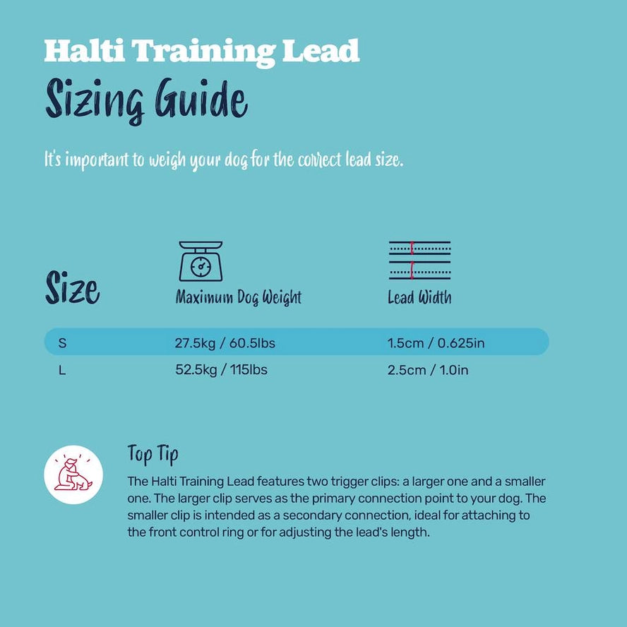 Halti Training Lead (Small) - 7-in-1 Double-Ended No-Pull Lead - Purple