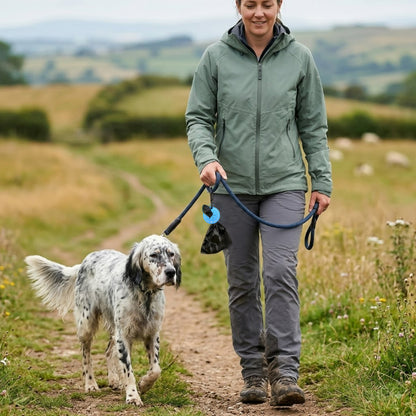 Dog Poo Bag Holder - Hands-Free Silicone Disc with Carabiner Clip