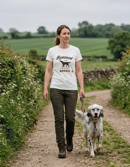 Rescued Is My Favourite Breed - Women's Relaxed Fit T-Shirt - White